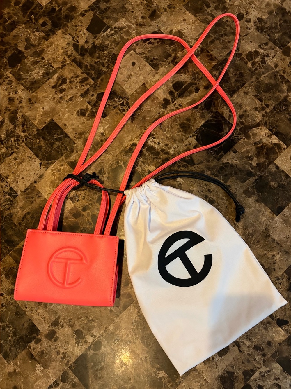 Telfar Mini Shopping Bag in Coral
